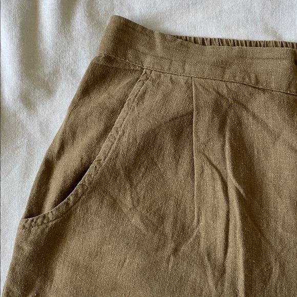 Vintage Linen Tan Pants - Picture 3 of 5